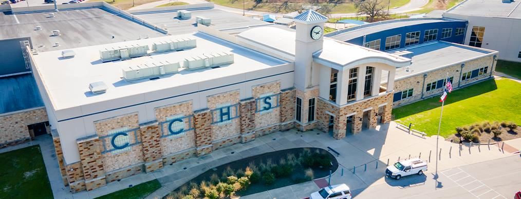 Exterior of Cedar Creek High School